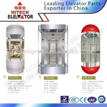 Espejo de acero inoxidable y cabina de cristal para ascensor de turismo / HL-211